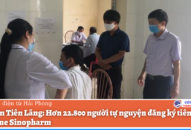 Huyện Tiên Lãng: Hơn 22.800 người tự nguyện đăng ký tiêm vaccine Sinopharm