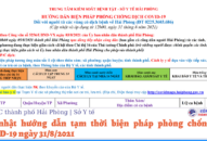 Cập nhật hướng dẫn tạm thời biện pháp phòng chống dịch COVID-19 ngày 31/8/2021