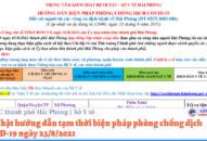 Cập nhật hướng dẫn tạm thời biện pháp phòng chống dịch COVID-19 ngày 23/8/2021