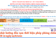 Cập nhật hướng dẫn tạm thời biện pháp phòng chống dịch COVID-19 ngày 25/8/2021