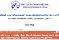 Đổi địa chỉ trang web tiếp nhận đăng ký cấp mã ‘luồng xanh’ vận tải