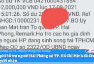 Kinh phí hỗ trợ người Hải Phòng tại TP. Hồ Chí Minh đã đến tận tay người nhận