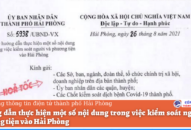 Hướng dẫn thực hiện một số nội dung trong việc kiểm soát người và phương tiện vào Hải Phòng