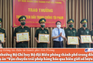 Khen thưởng Bộ Chỉ huy Bộ đội Biên phòng thành phố trong đấu tranh phá vụ án “Vận chuyển trái phép hàng hóa qua biên giới số lượng lớn”