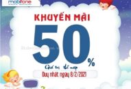 Chương trình Mobifone khuyến mãi 50% giá trị thẻ nạp ngày 8/2/2021 hấp dẫn: