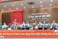 25 đảng viên quận Đồ Sơn được trao tặng Huy hiệu Đảng đợt 2/9/2021