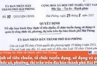 Quy định về tiêu chuẩn, tổ chức tuyển dụng, sử dụng và quản lý công chức xã, phường, thị trấn trên địa bàn thành phố Hải Phòng