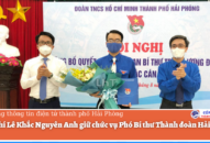 Đồng chí Lê Khắc Nguyên Anh giữ chức vụ Phó Bí thư Thành đoàn Hải Phòng