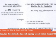 Tiếp nhận, tạo điều kiện cho học sinh học tập tại nơi cư trú do dịch COVID-19