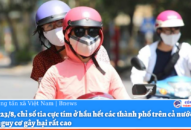 Tia cực gây hại mức rất cao ở hầu hết các thành phố