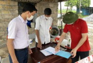 Kiểm tra công tác phòng, chống dịch tại các chốt kiểm soát tại các doanh nghiệp, đơn vị kinh doanh vận tải và cảng thủy nội địa trên địa bàn xã An Hồng