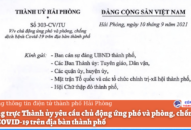 Thường trực Thành ủy yêu cầu chủ động ứng phó và phòng, chống dịch bệnh COVID-19 trên địa bàn thành phố