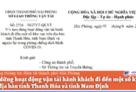 Tạm dừng hoạt động vận tải hành khách đi đến một số khu vực trên địa bàn tỉnh Thanh Hóa và tỉnh Nam Định