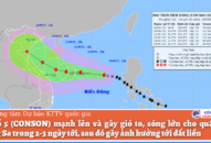 Bão số 5 (CONSON) mạnh lên và gây gió to, sóng lớn cho quần đảo Hoàng Sa trong 2-3 ngày tới, sau đó gây ảnh hưởng tới đất liền