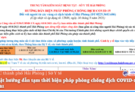 Cập nhật hướng dẫn tạm thời biện pháp phòng chống dịch COVID-19 ngày 10/9/2021