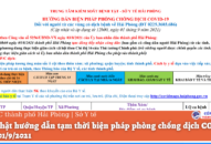 Cập nhật hướng dẫn tạm thời biện pháp phòng chống dịch COVID-19 ngày 01/9/2021
