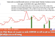 Ngày 9/9: Việt Nam ghi nhận 12.420 ca mắc COVID-19 và 12.523 bệnh nhân khỏi