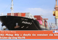 Cảng Hải Phòng: Đón 3 chuyến tàu container của hãng tàu Maersk Line cập cảng Tân Vũ