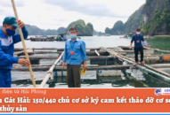 Huyện Cát Hải: 150/440 chủ cơ sở ký cam kết tháo dỡ cơ sở nuôi trồng thủy sản