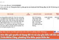 Thông báo đấu giá quyền sử dụng đất và tài sản gắn liền với đất tại số 1078 đường Trần Nhân Tông, phường Văn Đẩu, quận Kiến An