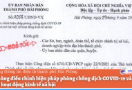 Hải Phòng điều chỉnh biện pháp phòng chống dịch COVID-19 và mở lại một số hoạt động kinh tế xã hội