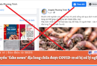 Lan truyền “fake news” địa long chữa được COVID-19 sẽ bị xử lý nghiêm