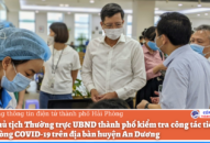 Phó Chủ tịch Thường trực UBND thành phố kiểm tra công tác tiêm vắc xin phòng COVID-19 trên địa bàn huyện An Dương