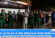 Đón 40 cán bộ, bác sĩ, điều dưỡng hoàn thành nhiệm vụ hỗ trợ phòng, chống dịch tại thành phố Hồ Chí Minh trở về Hải Phòng