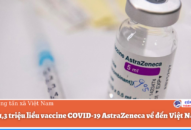 Thêm 1,3 triệu liều vaccine COVID-19 AstraZeneca về đến Việt Nam