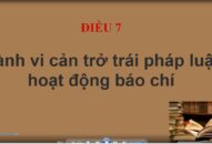 Điều 7, chương II của Nghị định 119/NĐ-CP ngày 07/10/2020 quy định xử phạt vi phạm hành chính trong hoạt động báo chí, hoạt động xuất bản, hành vi cản trở trái pháp luật hoạt động báo chí