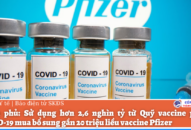 Sử dụng hơn 2,6 nghìn tỷ từ Quỹ vaccine phòng COVID-19 mua bổ sung gần 20 triệu liều Pfizer
