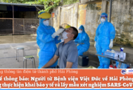 Sở Y tế thông báo: Người từ Bệnh viện Việt Đức về Hải Phòng khẩn trương thực hiện khai báo y tế và lấy mẫu xét nghiệm SARS-CoV-2