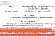 Hướng dẫn mới về chẩn đoán và điều trị COVID-19