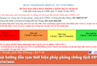 Cập nhật hướng dẫn tạm thời biện pháp phòng chống dịch COVID-19 ngày 31/10/2021