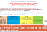Cập nhật hướng dẫn tạm thời biện pháp phòng chống dịch COVID-19 ngày 9/10/2021