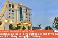 Danh sách cơ sở lưu trú thực hiện cách ly y tế tập trung cho người về Hải Phòng từ vùng dịch