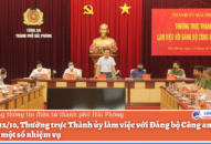 Thường trực Thành ủy làm việc với Đảng bộ Công an thành phố
