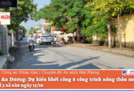 Huyện An Dương: Dự kiến khởi công 8 công trình nông thôn mới kiểu mẫu tại 3 xã vào ngày 15/10