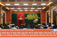 Huyện ủy Vĩnh Bảo: Phát triển kinh tế xã hội cùng với những giải pháp phù hợp thích ứng an toàn, linh hoạt, kiểm soát hiệu quả dịch COVID-19