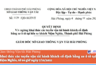 Ngừng khai thác các tuyến vận tải hành khách cố định bằng xe ô tô tại bến xe khách Niệm Nghĩa