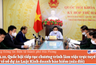 Đoàn ĐBQH thành phố Hải Phòng thảo luận ở tổ về dự án Luật Kinh doanh bảo hiểm (sửa đổi)