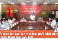 Sơ kết công tác dân vận 9 tháng, triển khai nhiệm vụ trọng tâm 3 tháng cuối năm 2021