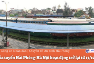 Hoạt động trở lại tàu hỏa tuyến Hải Phòng-Hà Nội và ngược lại