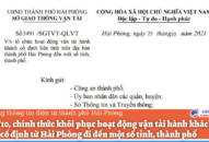 Khôi phục hoạt động vận tải hành khách cố định liên tỉnh từ Hải Phòng đi đến một số tỉnh, thành phố