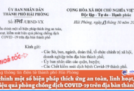 Hải Phòng: Điều chỉnh một số biện pháp thích ứng an toàn, linh hoạt, kiểm soát hiệu quả phòng chống dịch COVID-19 trên địa bàn thành phố