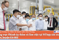Thường trực Thành ủy thăm và làm việc tại Tổ hợp sản xuất ô tô Vinfast, huyện Cát Hải