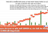 Ngày 14/11: Có 8.176 ca mắc mới COVID-19, các tỉnh An Giang, Bình Thuận và Đắk Lắk tăng số mắc
