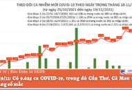 Ngày 19/11: Có 9.625 ca COVID-19, trong đó Cần Thơ, Cà Mau và Bạc Liêu tăng số mắc