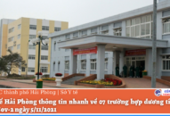 Sở Y tế Hải Phòng thông tin nhanh về 07 trường hợp dương tính với Sars-Cov-2 ngày 5/11/2021