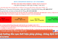 Cập nhật hướng dẫn tạm thời biện pháp phòng, chống dịch COVID-19 ngày 26/11/2021